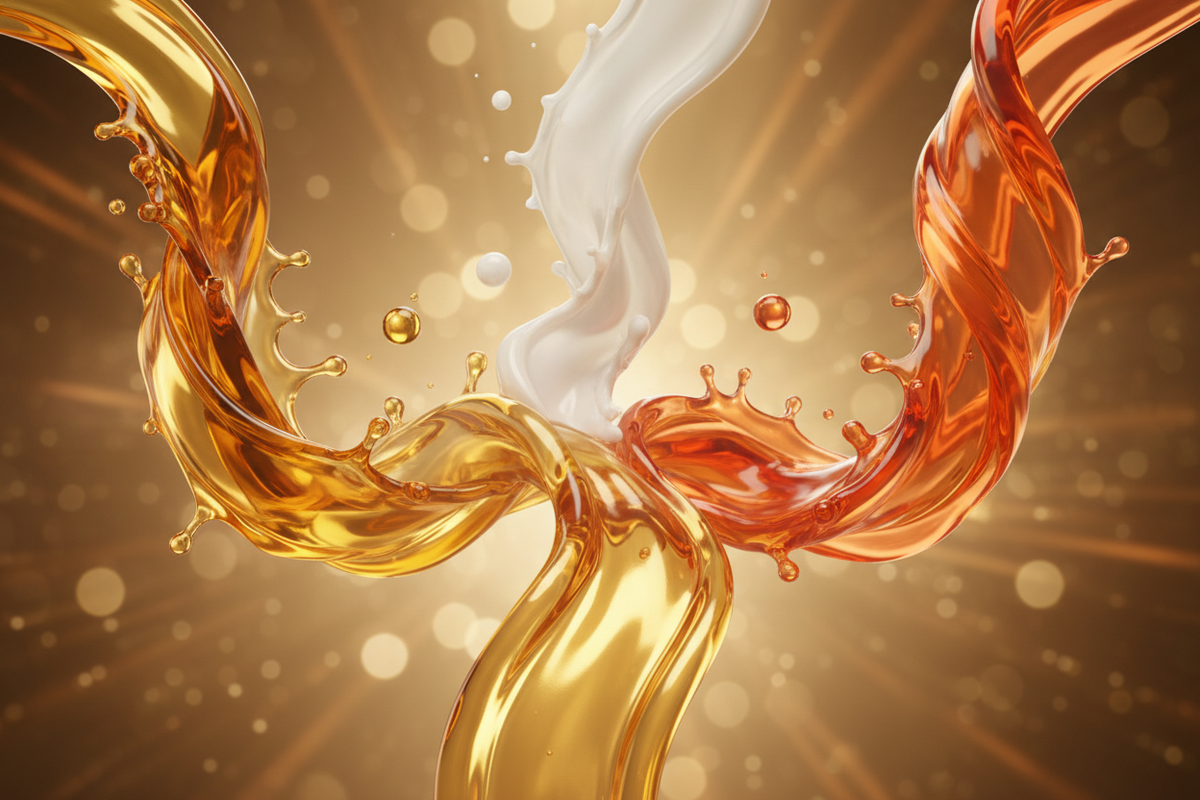 Flüssiges Gold aus drei Ölen